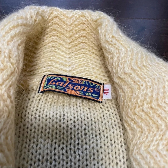 Vintage Yellow Sweater Cardigan Women’s Size 40 Approx Ladies Large - Picture 3 of 8